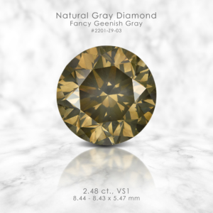 BIG 8.4mm 2.48ct Fancy Yellow Green Loose Natural Diamond Round Solitaire