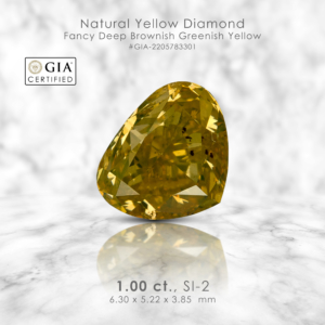 GIA Certified 1.00 Ct. Fancy Brown Yellow Loose Natural Diamond Heart Shape 6.3x5.2mm Untreated